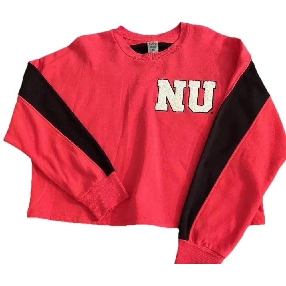 New Nebraska University Sweatshirt Crop Top‎ Womens Oversized XL
